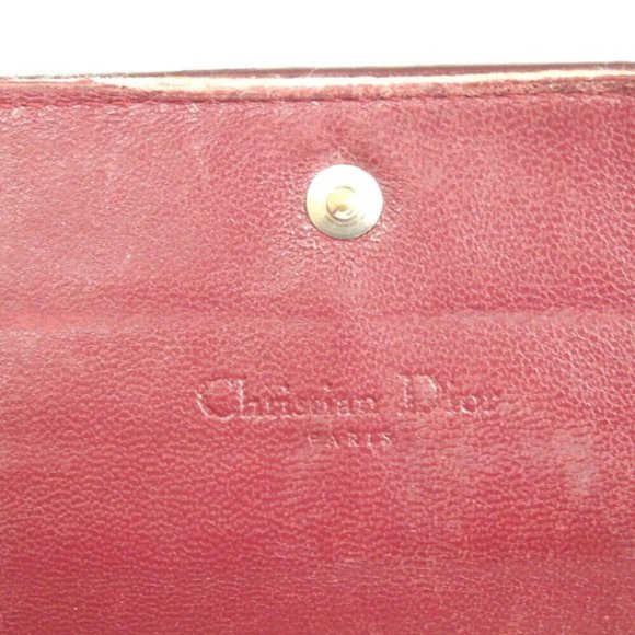 Christian Dior trot Patent leather Bordeaux Wallet - Picture 5 of 7